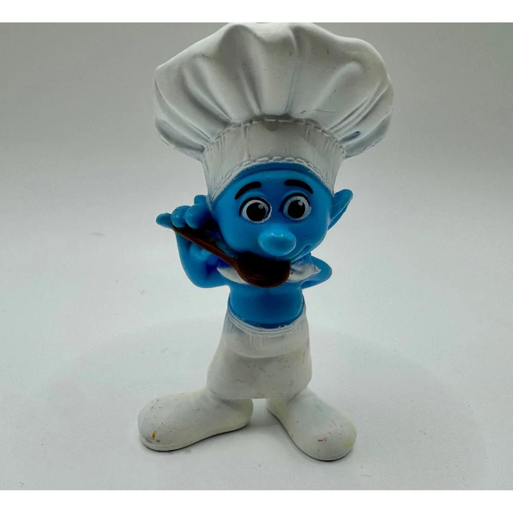 Peyo McDonalds The Smurfs Happy Meal Chef Smurf‎ Figure 2011 Blue Toy